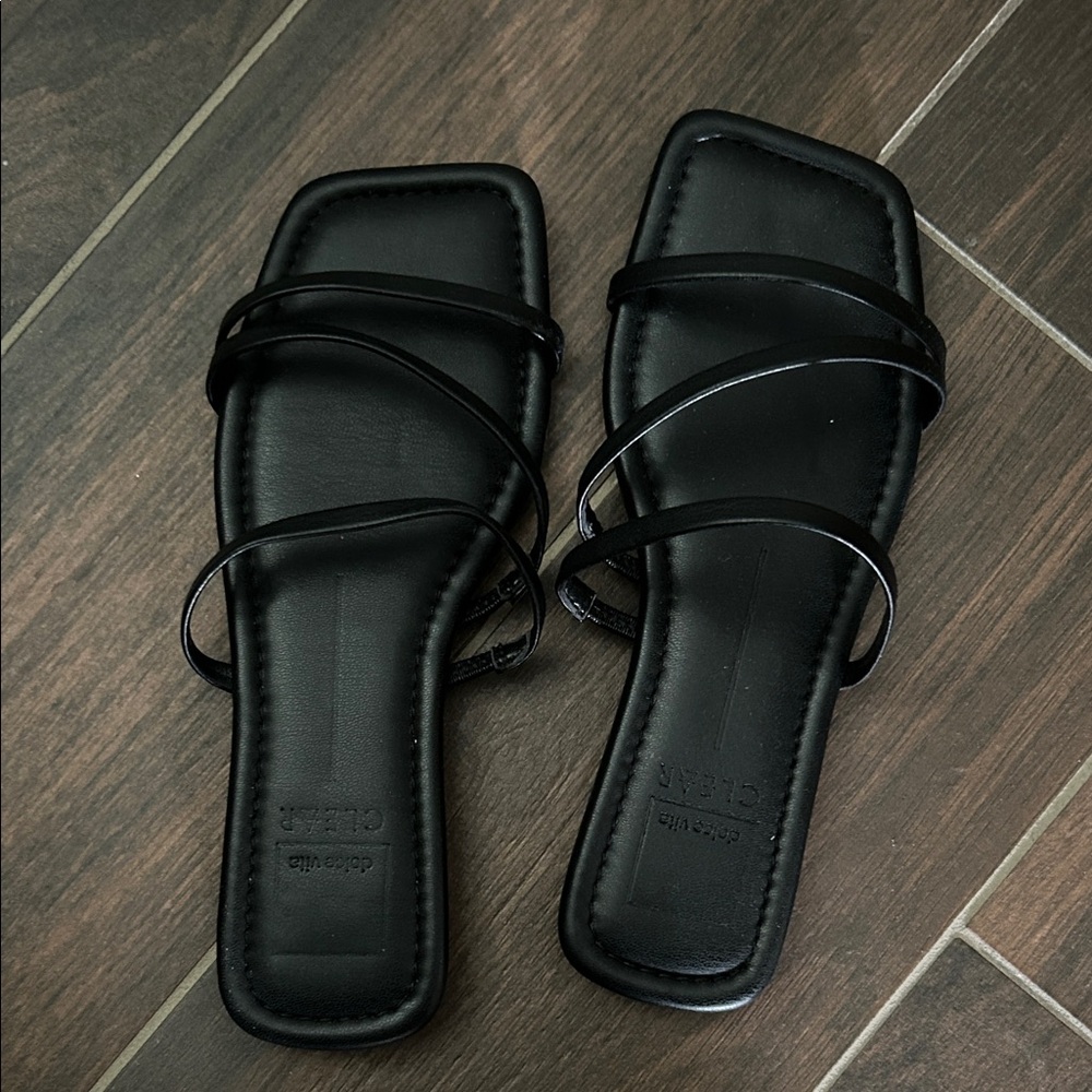 Dolce Vita Clear Vinny Strappy Square-Toe Slide Sandals - Women - size 7